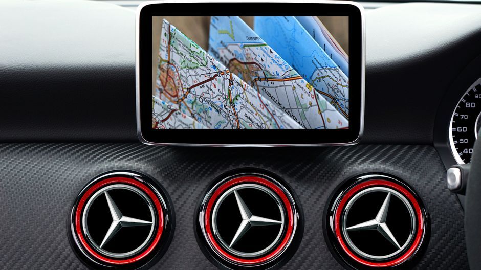 digital map satellite navigation technology screen