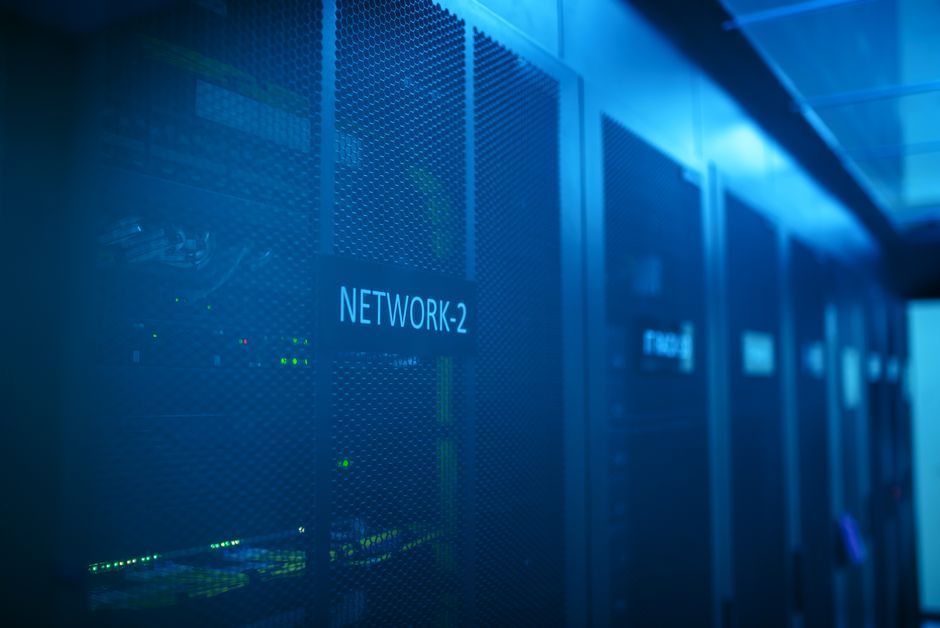 futuristic digital data server room futuristic technology