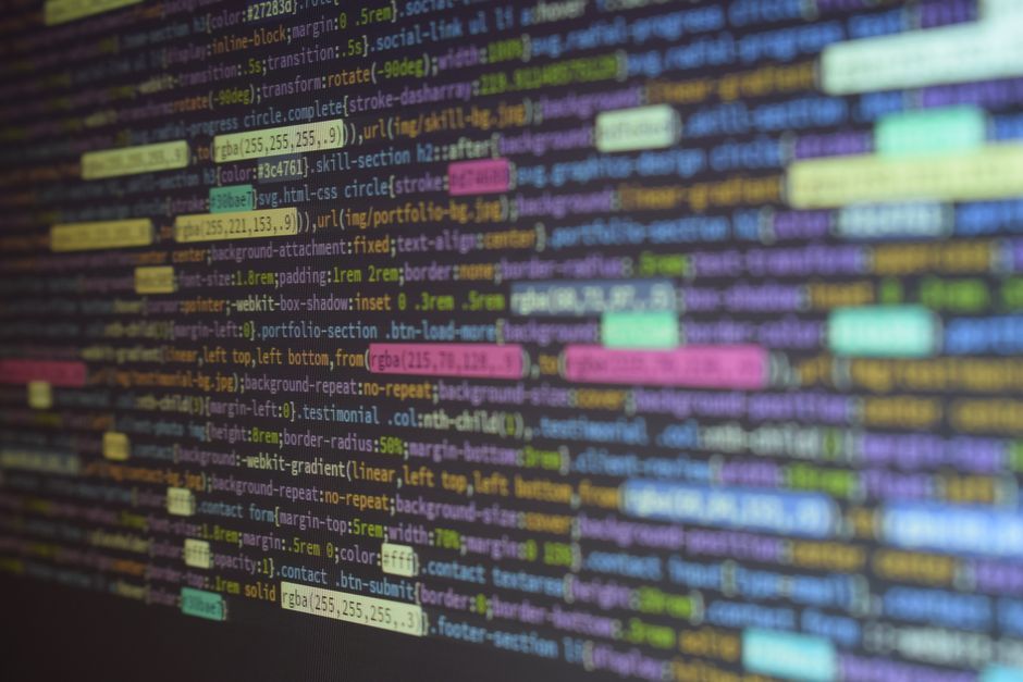 software code programming computer screen no logo