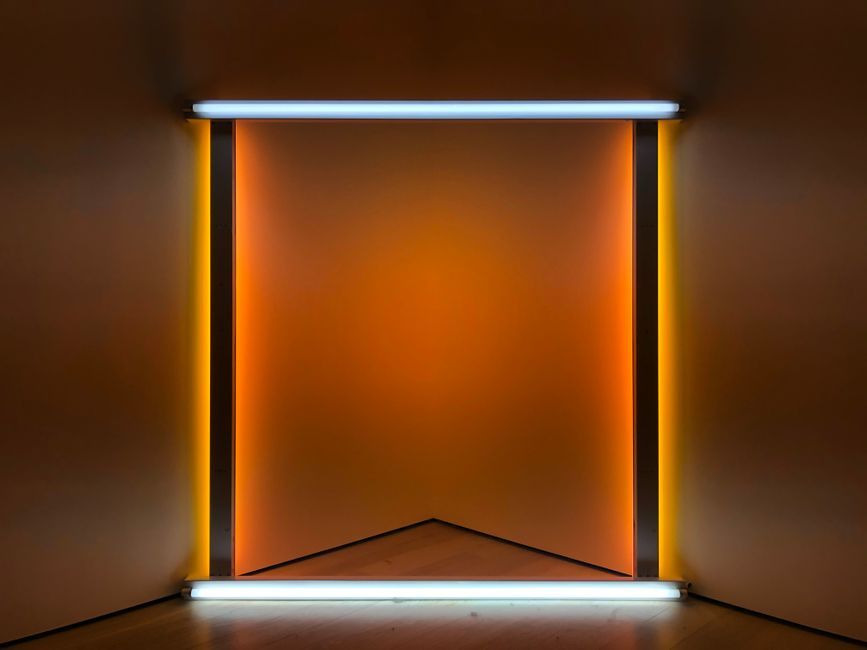illuminated LED art installation building interior