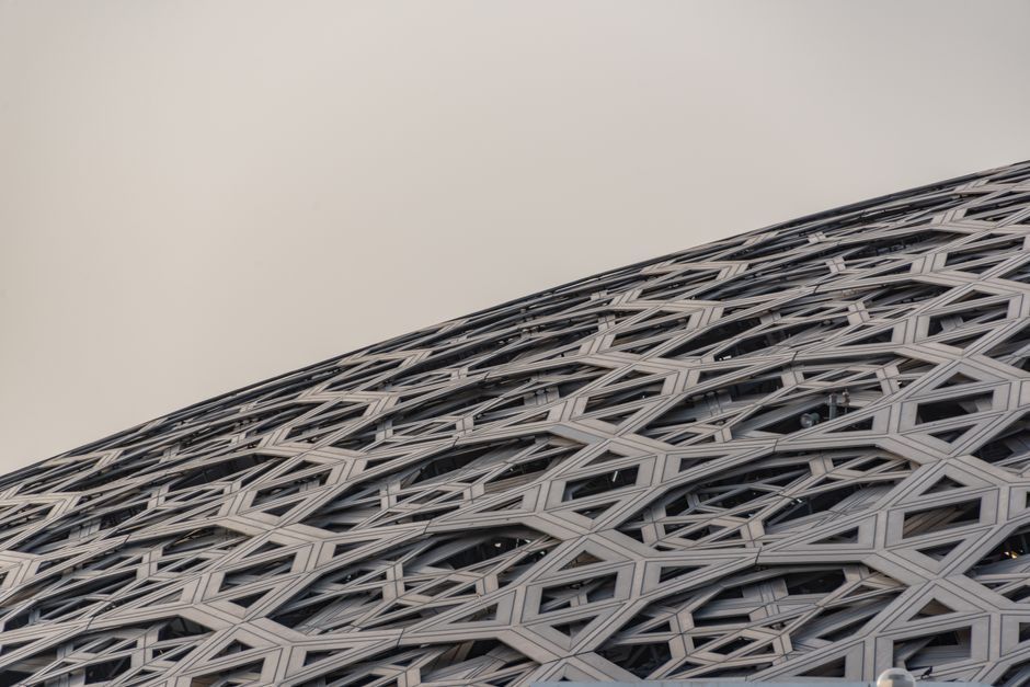 Guggenheim Abu Dhabi mesh canopy exterior