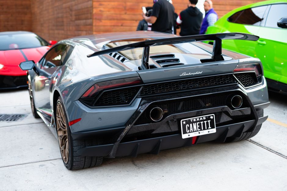 United States car show sports vehicle rear view