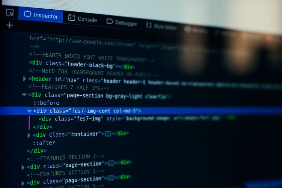 web browser interface software screen