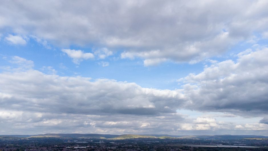 UK autumn weather cloudy sky landscape