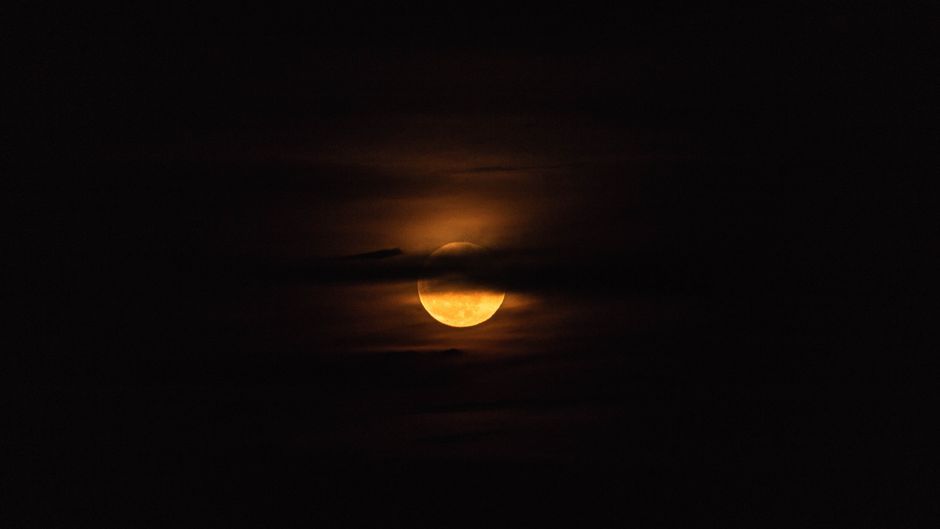 UK night sky full moon clouds landscape