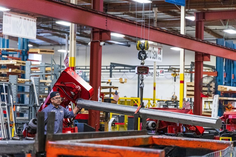 industrial manufacturing facility machinery metal production