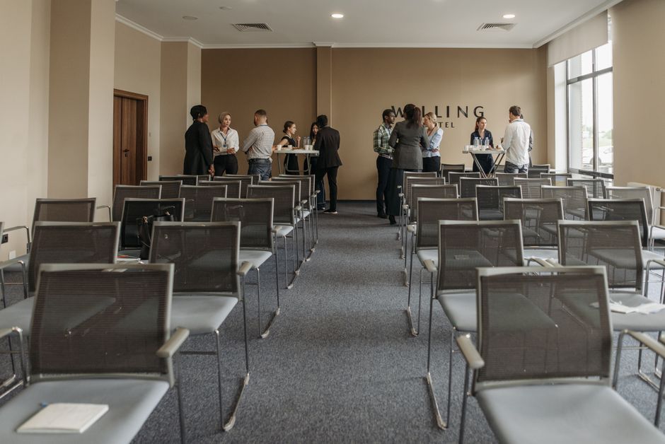 modern hotel conference room business meeting