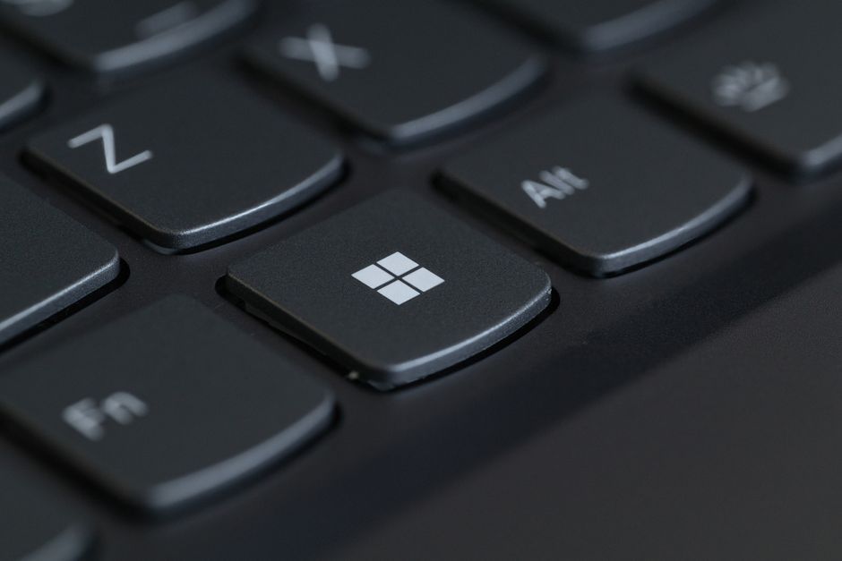 modern laptop computer keyboard close up