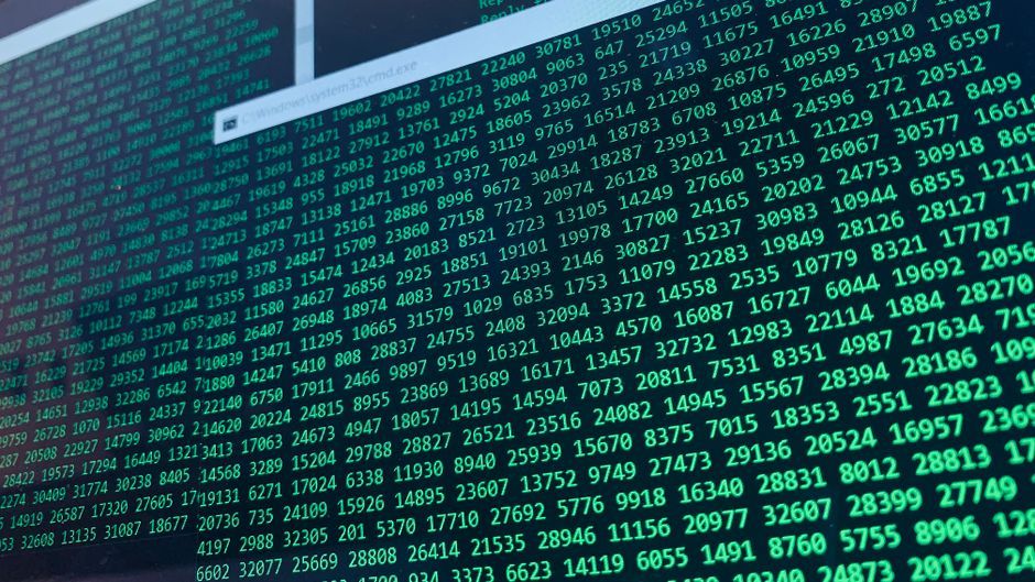 cybersecurity hacker code display