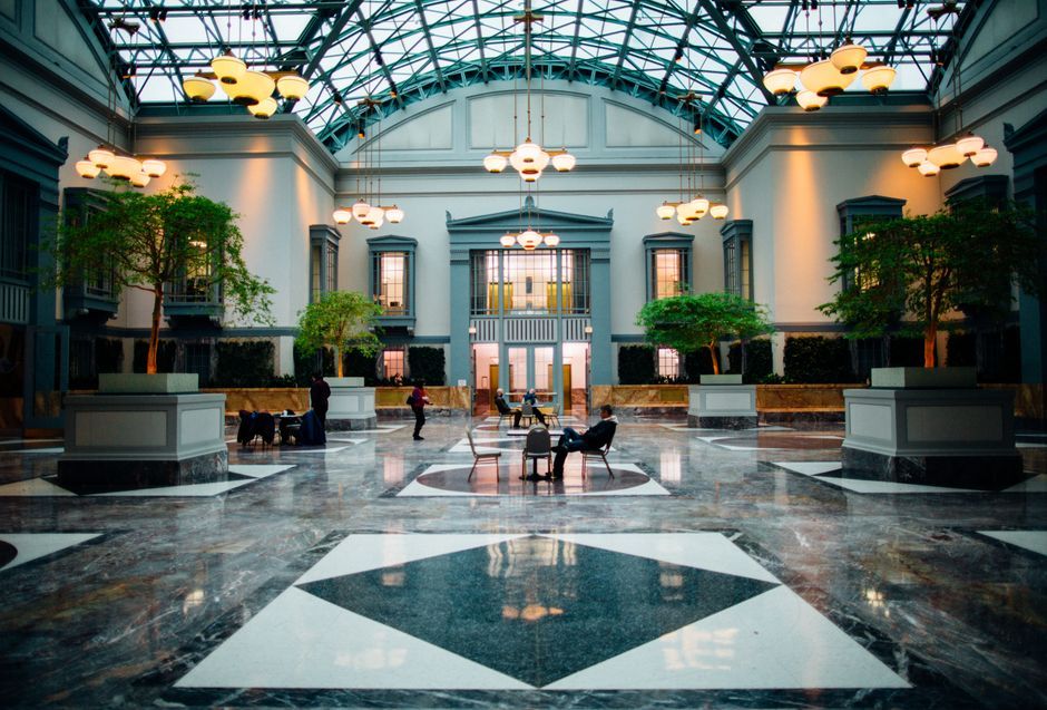 luxury hotel lobby interior modern architecture
