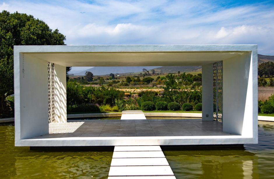 modular architectural pavilion geometric structure exterior