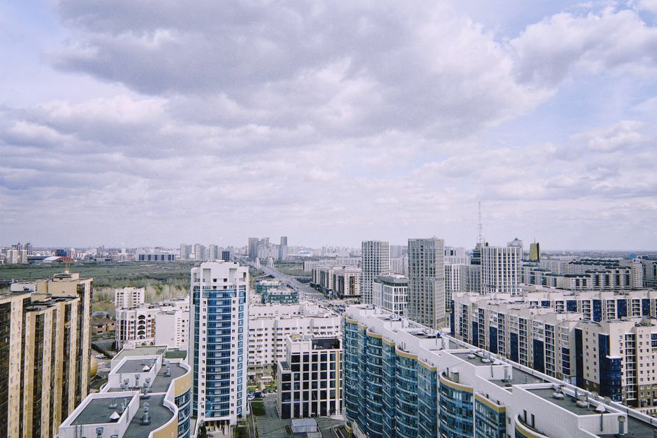 Kazakhstan Astana modern office building exterior daytime
