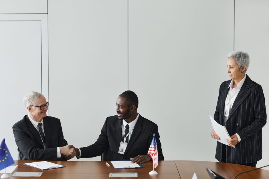 diplomatic meeting handshake
