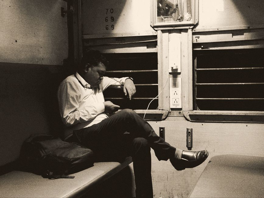 India train interior travel