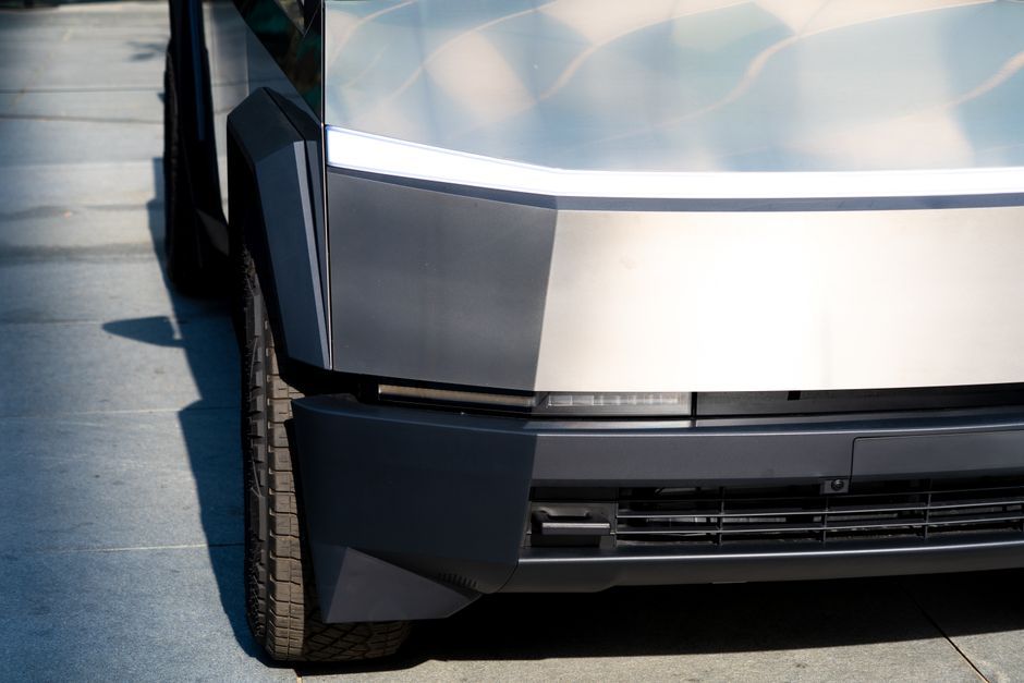 futuristic concept electric car front view modern design