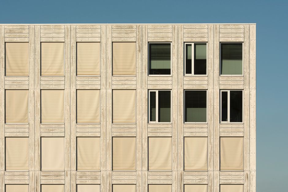 contemporary minimalist wooden architecture building exterior Switzerland