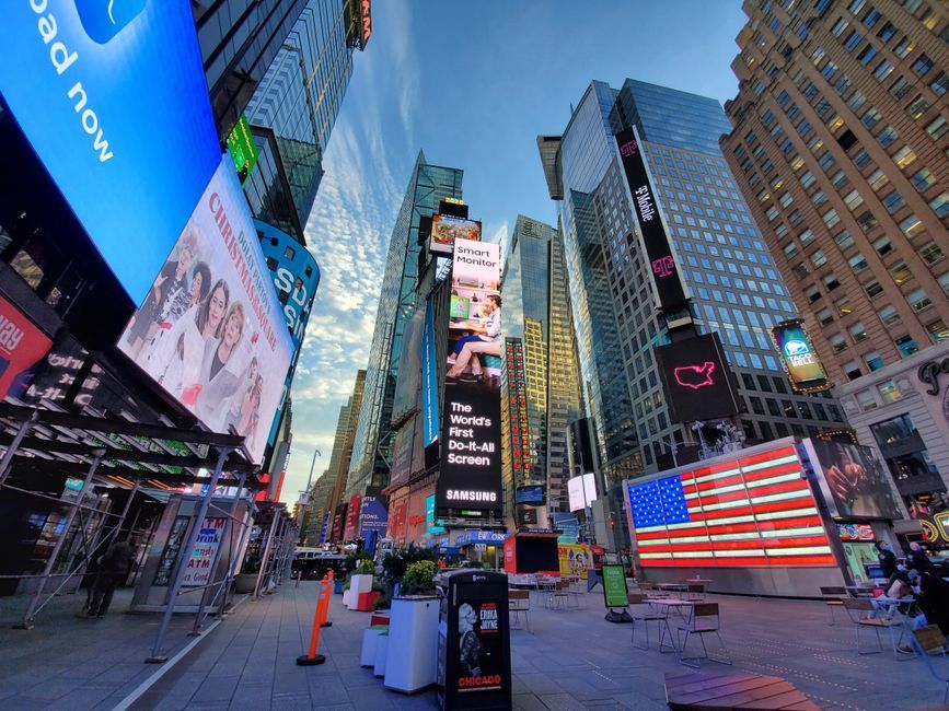 electronic billboard Times Square New York city