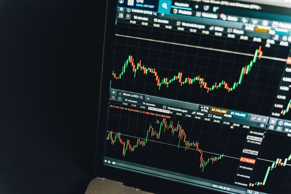 stock market trading floor financial data