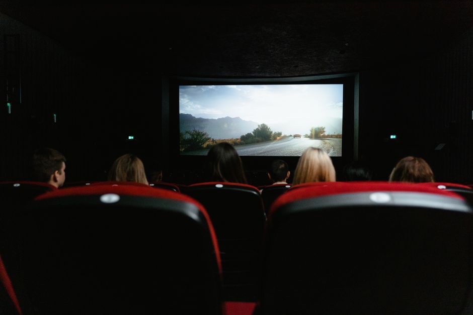 cinema film projector screen dark room