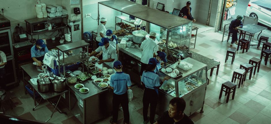 Thailand fast food restaurant interior counter