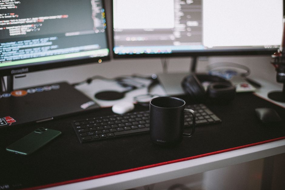 developer workspace tech desk