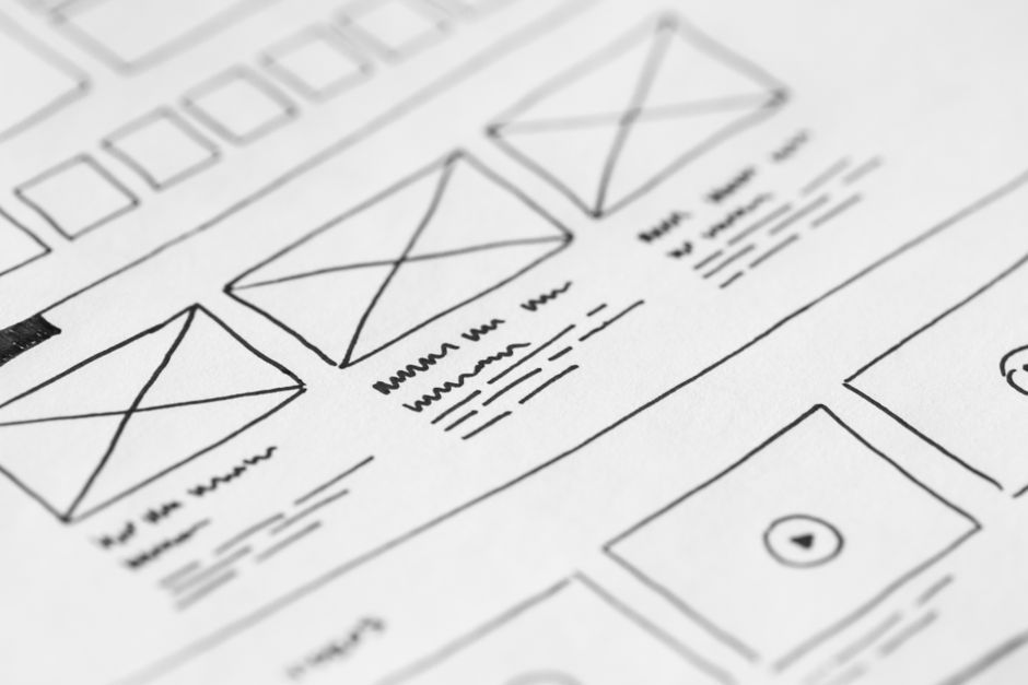 website wireframe ui design