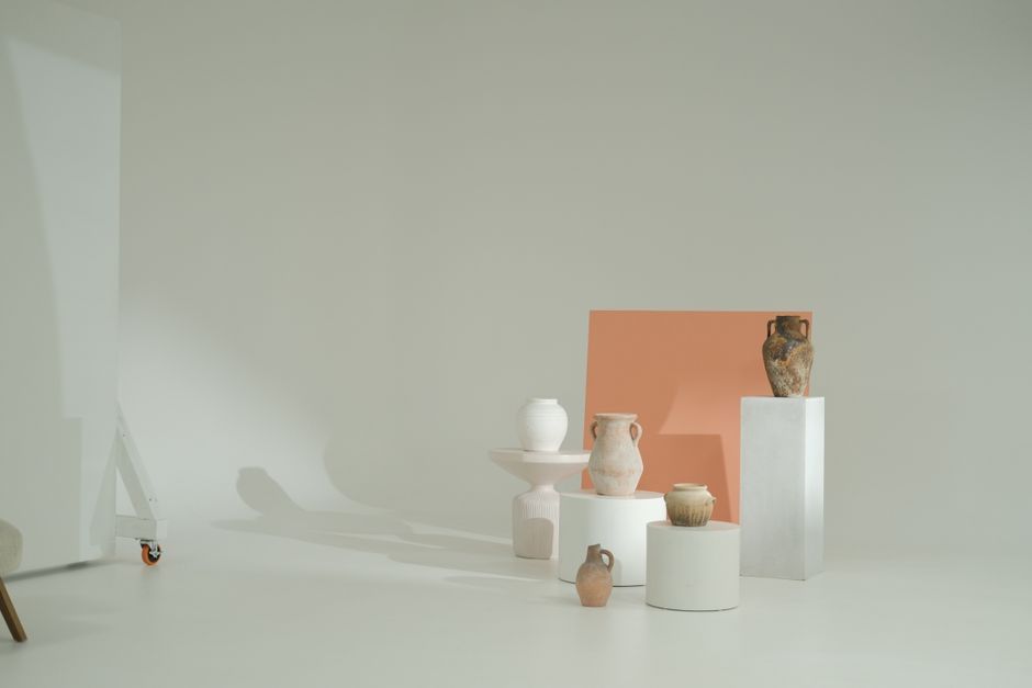 modern ceramic art sculpture exhibition design