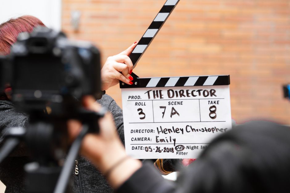 movie clapperboard film set production