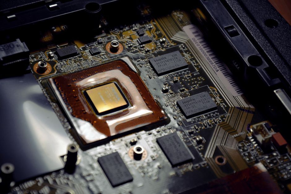 gaming laptop circuit board microchip