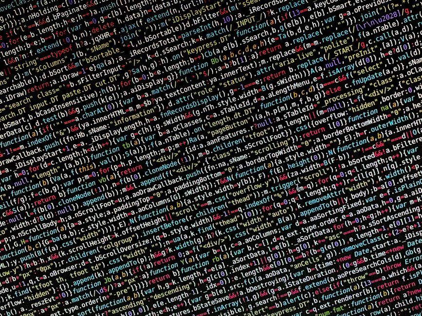 software programming code screen
