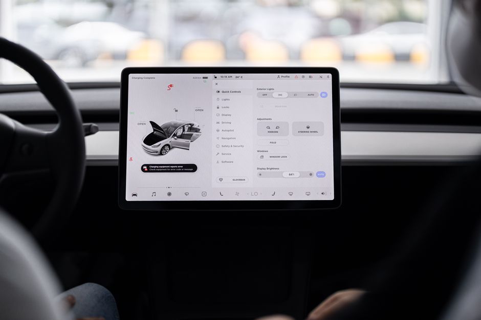 luxury electric car interior dashboard