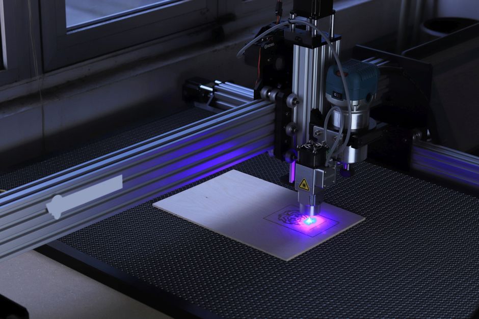 laser engraved copper sheet metal workshop