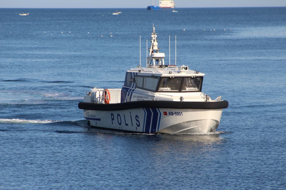 UK border security patrol boat sea