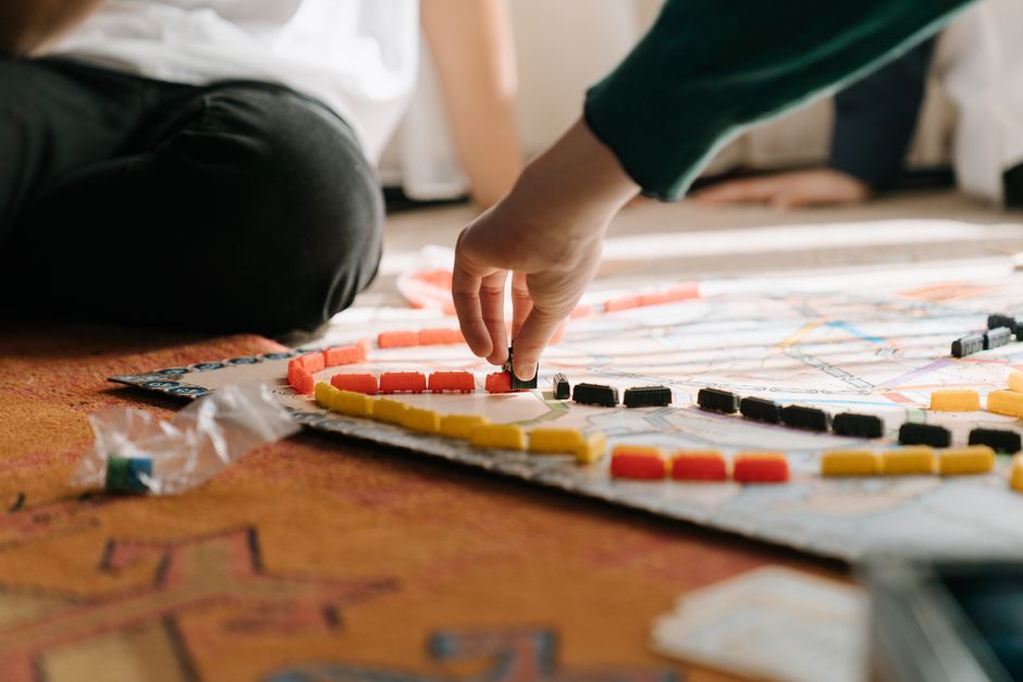 board game table playing pieces