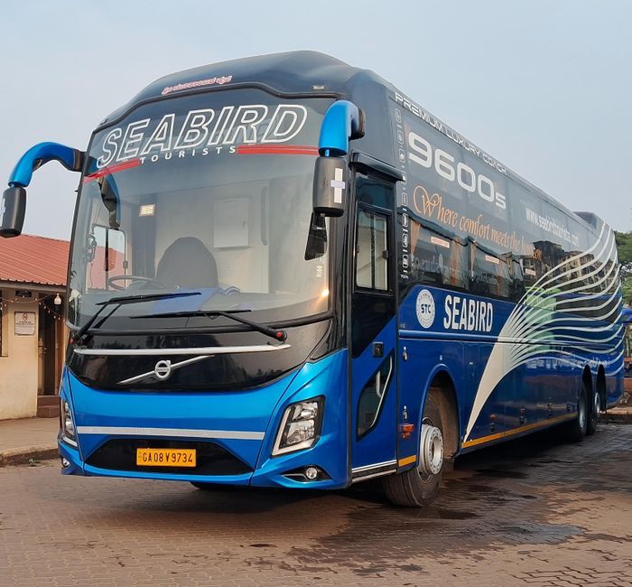 luxury tourist bus road trip india
