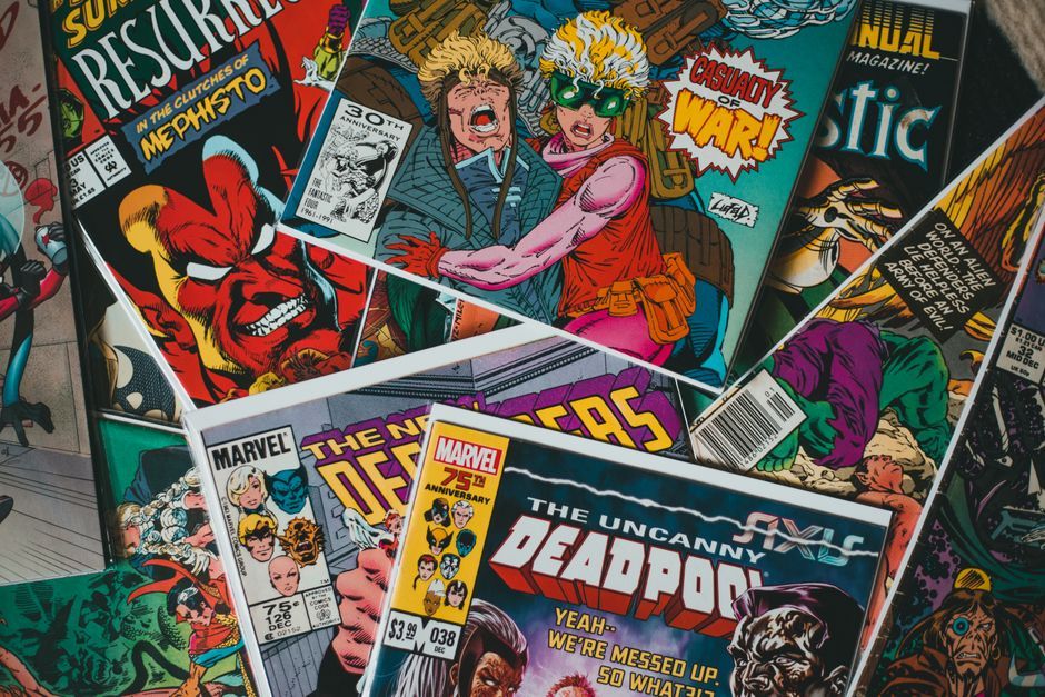 comic book superhero action figure display