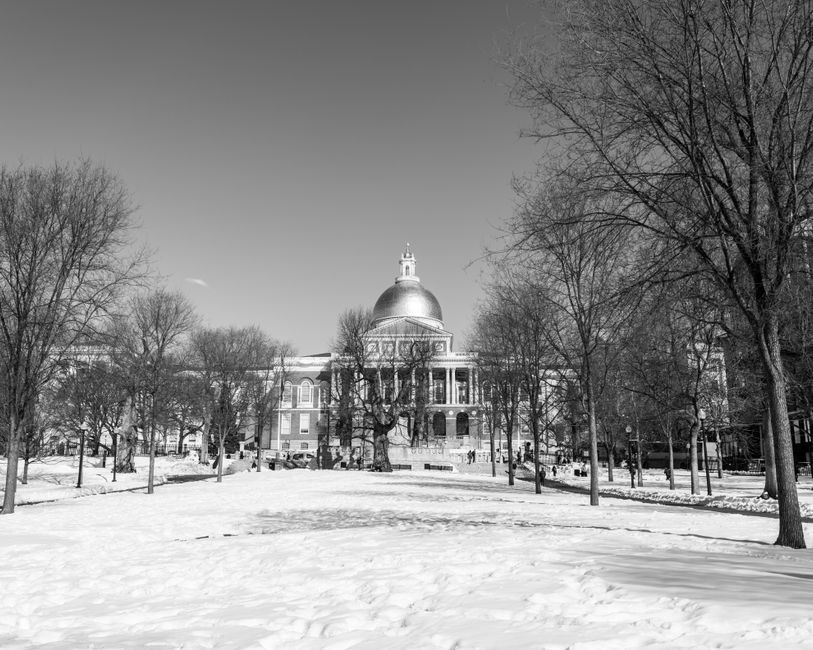 USA Massachusetts state house building exterior architecture