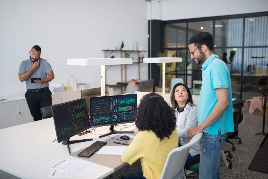 professional workplace office team collaboration