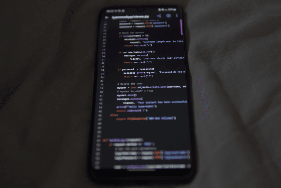 smartphone coding app interface