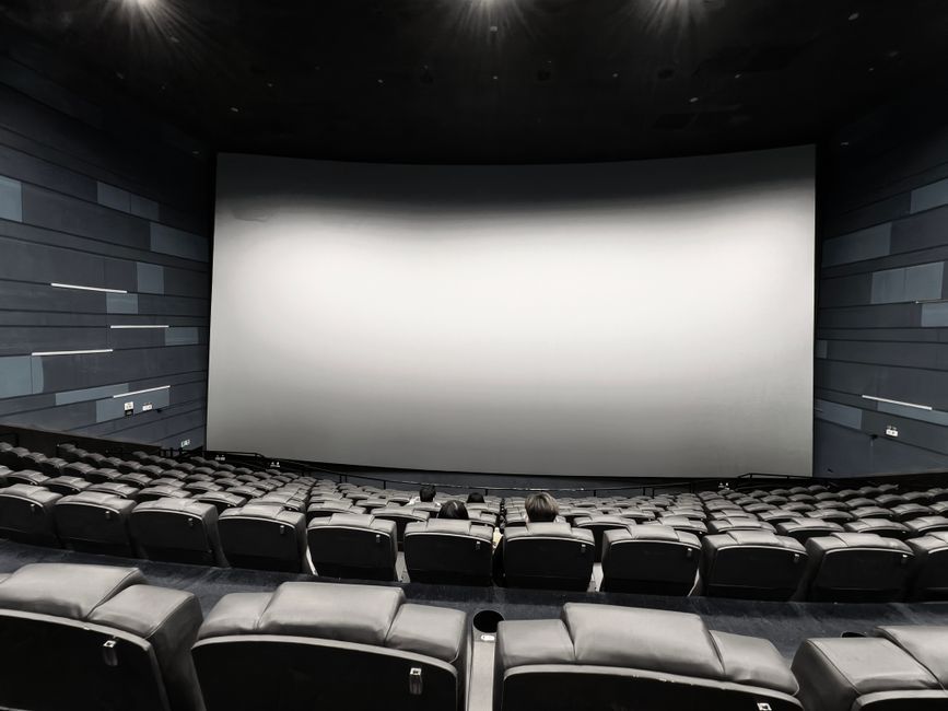 vintage action film projector cinema theater screen