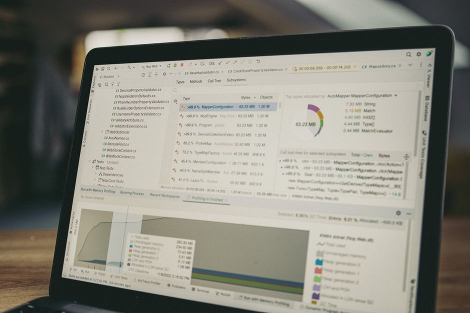 coding analytics interface dashboard