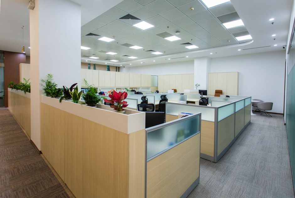 corporate office workspace interior