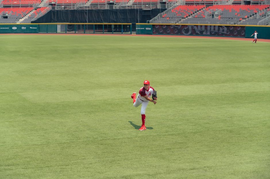 baseball player celebration stadium