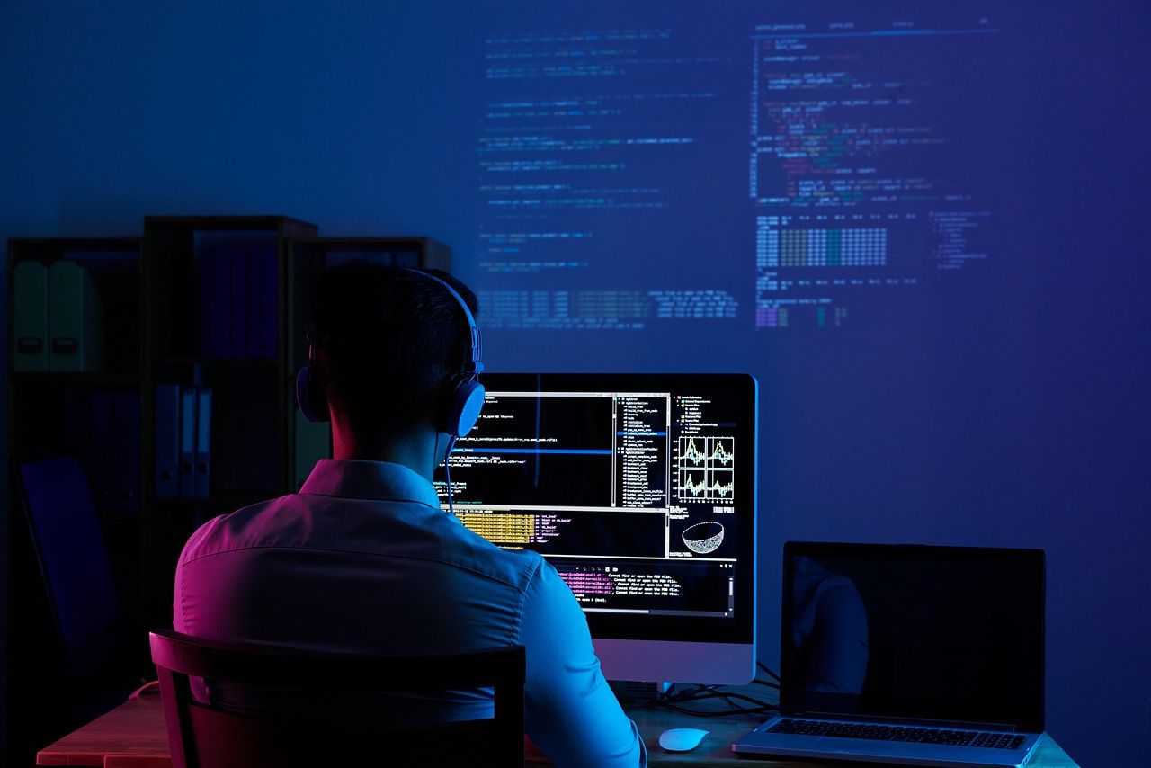 software development computer screen code workspace