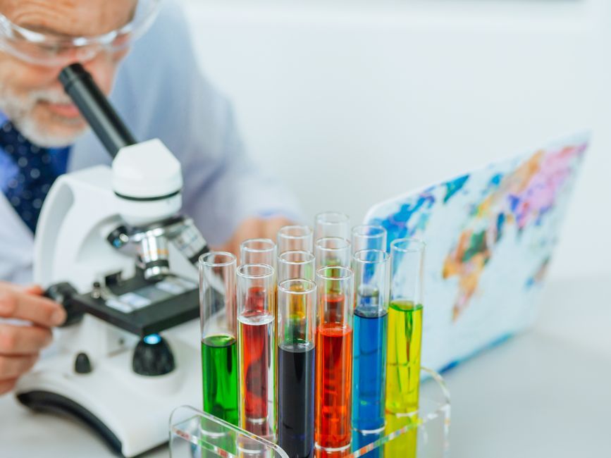 biotechnology medical research microscope scientific laboratory