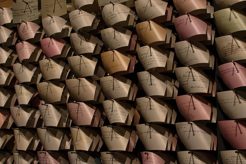 sustainable architecture paper wall installation