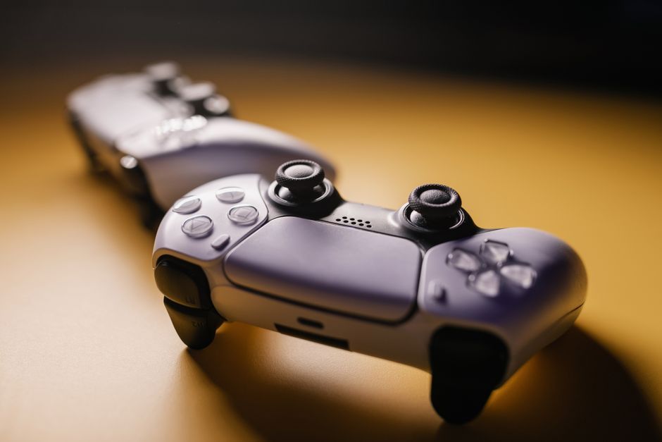 video game controller gamepad close up