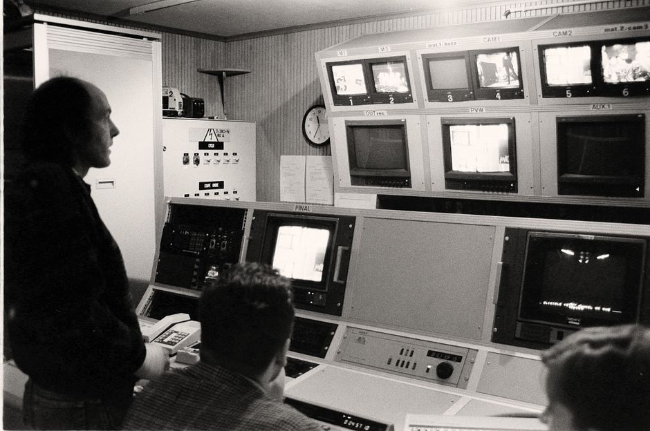 vintage television broadcast studio