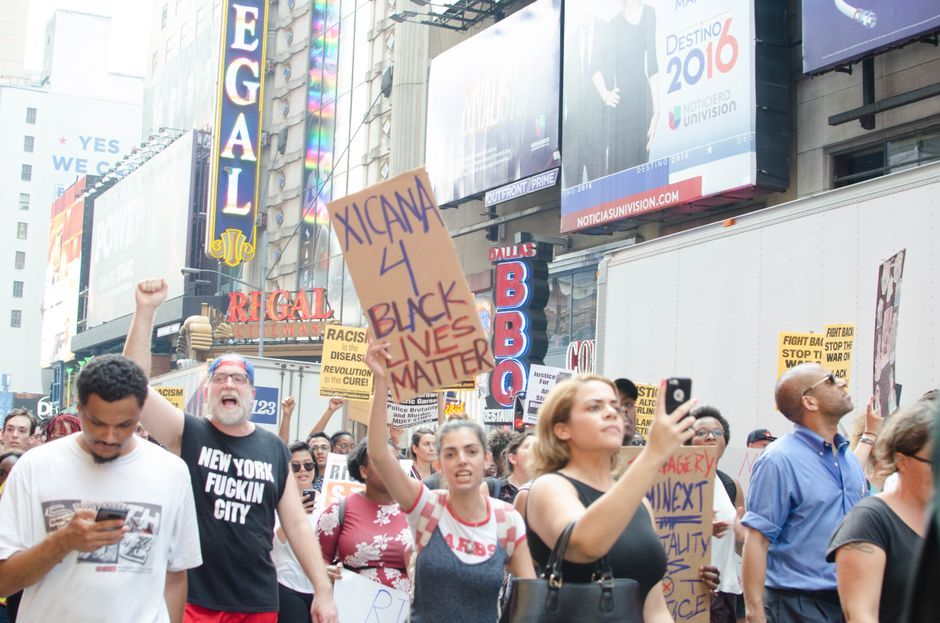 New York City protest street