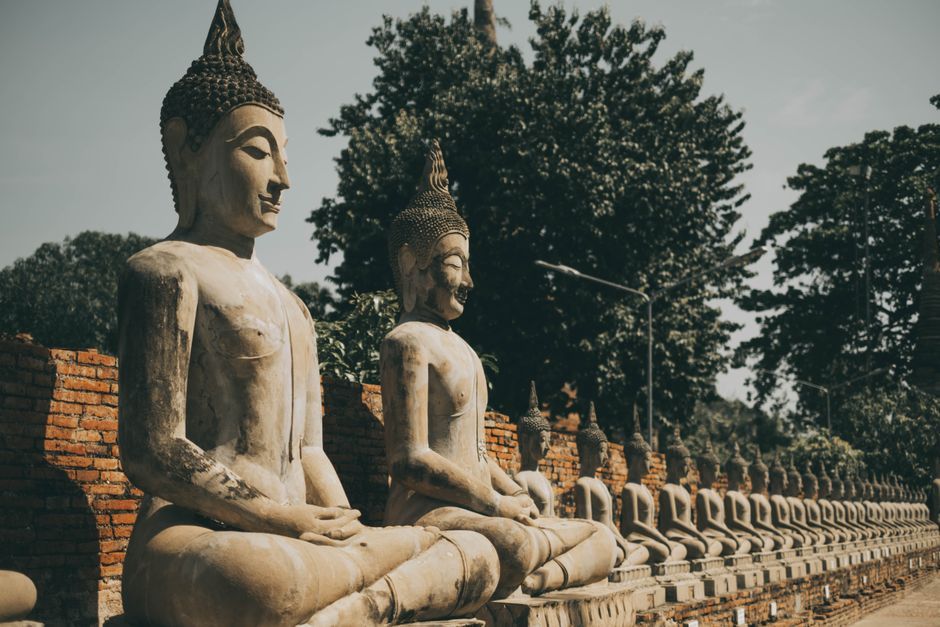 ancient Thai Buddha statue art sculpture